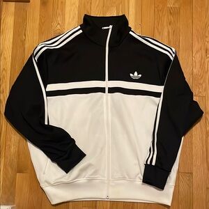 Adidas Black and White Track Jacket